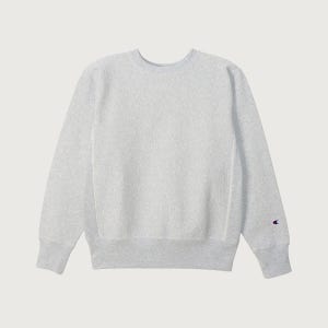 [챔피온] 리버스위브 블루택 레귤러핏 기모 크루넥 스웨트셔츠 Silver Grey