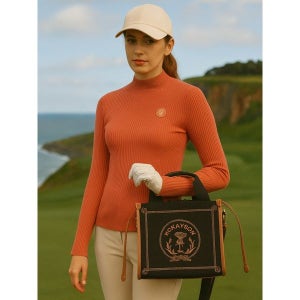 [맥케이슨]  여성 울혼방 홀가먼트 니트 오렌지 MDW3SL602ORG