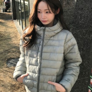 [코드그라피] 경량 후드 패딩_카키 CBEWUHH001KK