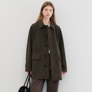 [던스트] [곰송이,히비,묵화 PICK][29CM 단독]_UNISEX LILY ALTER-SUEDE HALF JACKET ETOUPE KHAKI_UDJA5C102K1