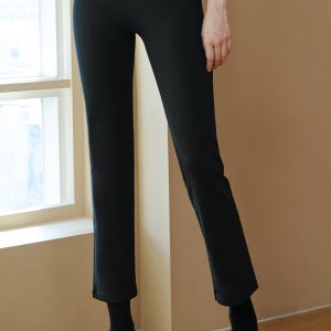 제로 스포츠 슬림핏 데일리 기모 슬랙스 블랙 스포츠웨어 팬츠