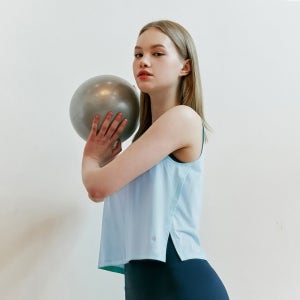 끈나시 에어프레쉬 사이드 슬릿 나시 소프트블루 러닝 이너티