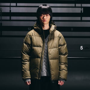노클 Trapezoid Down Jacket Khaki