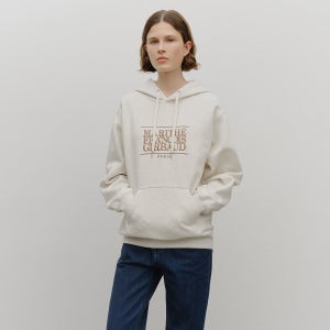 [마리떼 프랑소와 저버] CLASSIC LOGO EMBROIDERY HOODIE (BRUSHED) oatmeal