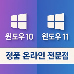 [타임퓨어]  윈도우10 윈도우11 영구한글판 정품키(USB별도판매) 제품키