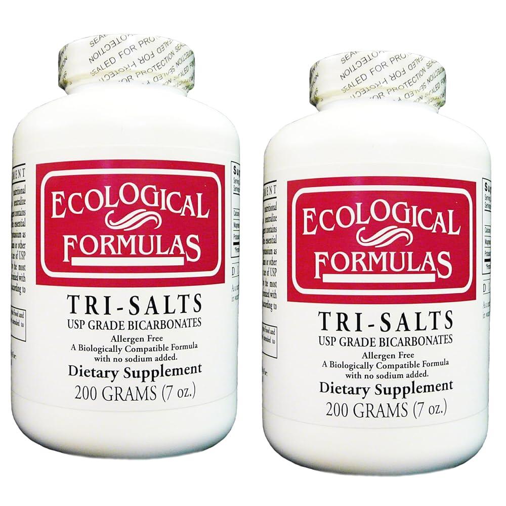 Ecological Formulas 에콜로지컬 포뮬라 <b>Tri</b> <b>Salts</b> 칼슘 마그네슘 칼륨 200 GMS X 2병 나트륨 프리 192102  200g  2개
