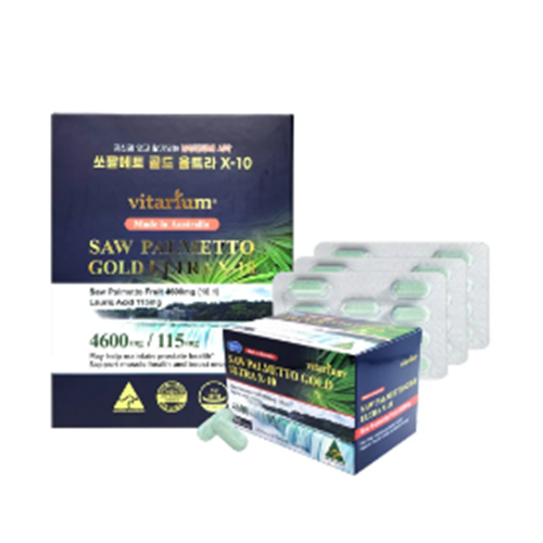 [<b>비타리움</b>] 호주직수입 쏘팔메토 골드 울트라 X-10 (60정ⅹ2박스 4개월분) 4600mg 로르산 115 옥타코사놀 아연 <b>셀레늄</b> 6중 기능성