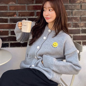 [인기급상승⬆] 스마일자수니트가디건(3차 재입고)