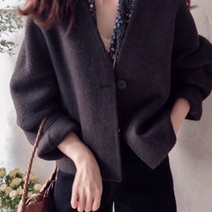 [LABEL] 블랜디아 원버튼 부드런 핸드메이드 자켓 [size:F(55~77)]