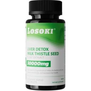 Losoki 리버 디톡스 <b>밀크 씨슬 씨드</b> 30000mg 60정