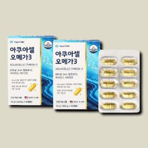 <b>기타</b> 아쿠아셀 <b>오메가3</b> 1300mg 60캡슐 2박스 4개월분
