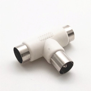 동축 TV 플러그 <b>듀얼</b> 암 T형 어댑터 잭 케이블 수 안테나 안테나 양방향 커넥터 <b>2X B</b>3 스플리터 TV