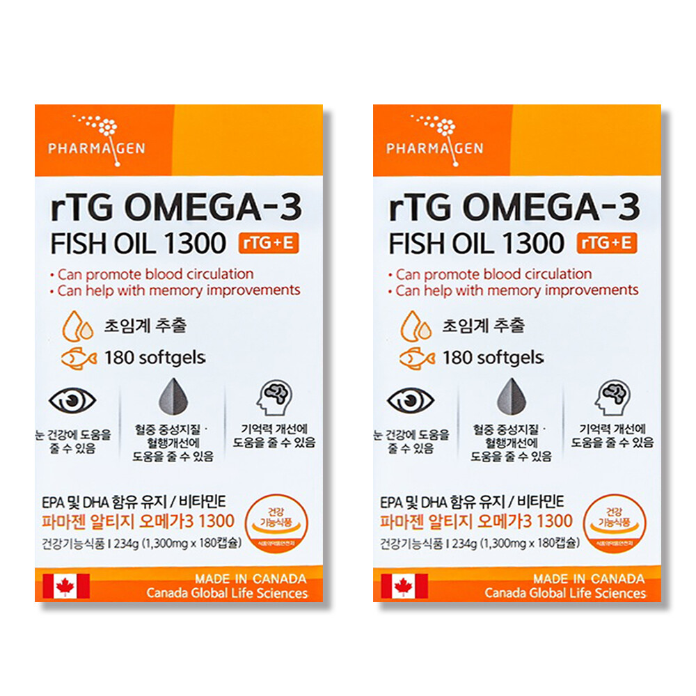 파마젠 알티지 <b>오메가3</b> 2개 항산패 동물성 프리미엄 rtg 앤초비 오일 EPA DHA <b>오메가쓰리</b>