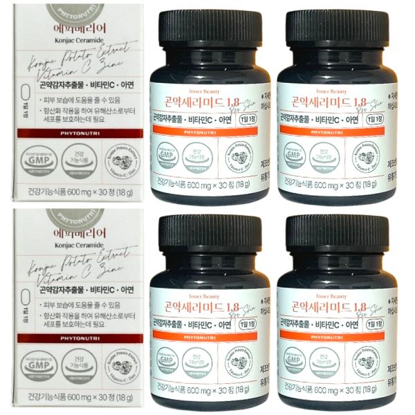 파이토뉴트리 에피베리어 곤약세라마이드 총 120정 4개월 502898  4개  30정