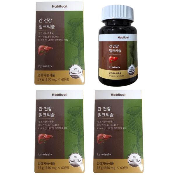 <b>해비추얼</b> 간건강 밀크씨슬 <b>와이즐리</b> <b>실리마린</b> 총 180정 180일 593511