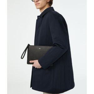 [닥스 액세서리 남성] 닥스골프 블랙 단색 소가죽 클러치백 WBBA4F102BK