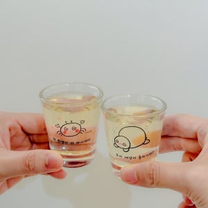 [안온디자인] 만취한 제주바당 소주잔 4종 제주 사투리, 안온점