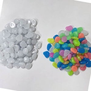 발광 조약돌 소품 바닥재 야광 장식용 랜덤 색상 자갈 꾸미기 수조 바닥재