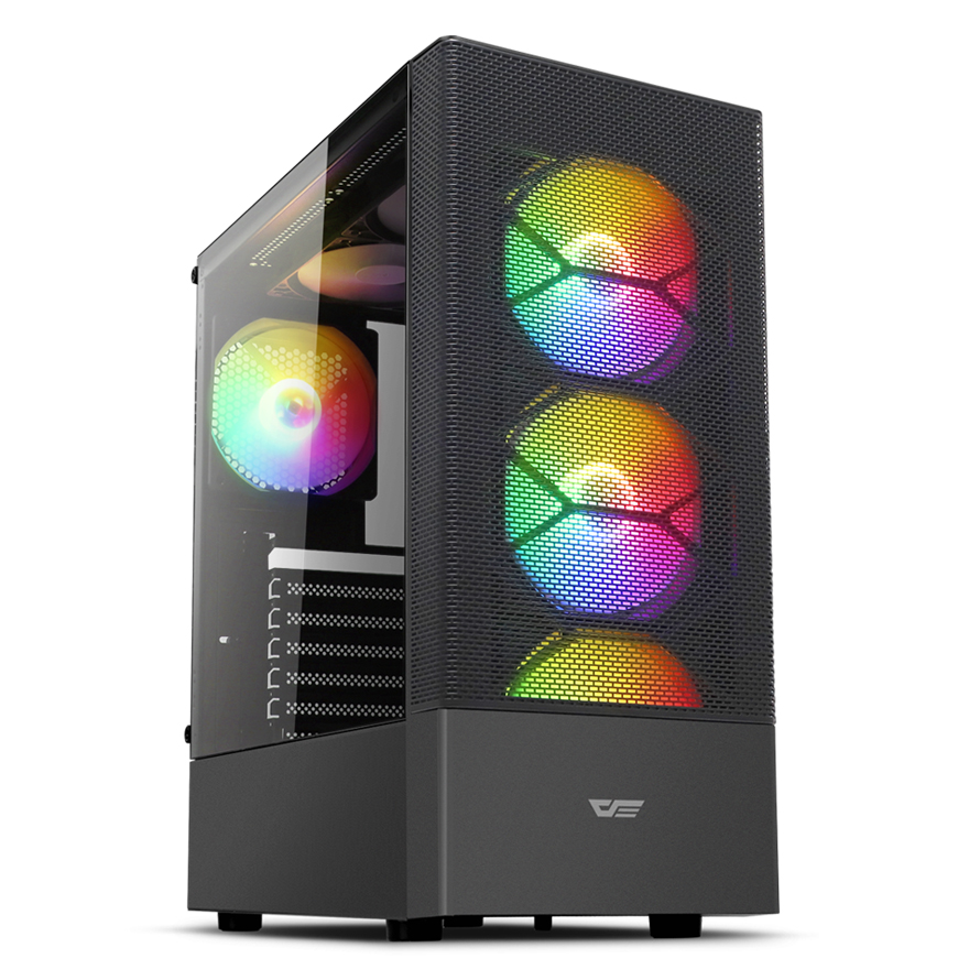 다크플래쉬 DK200 RGB 강화유리 블랙