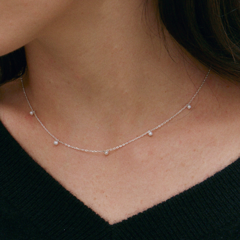 [포틀] Little Pearl Necklace (2colors)