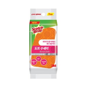제로스크래치 도트수세미1입 흠집방지수세미 강력세척