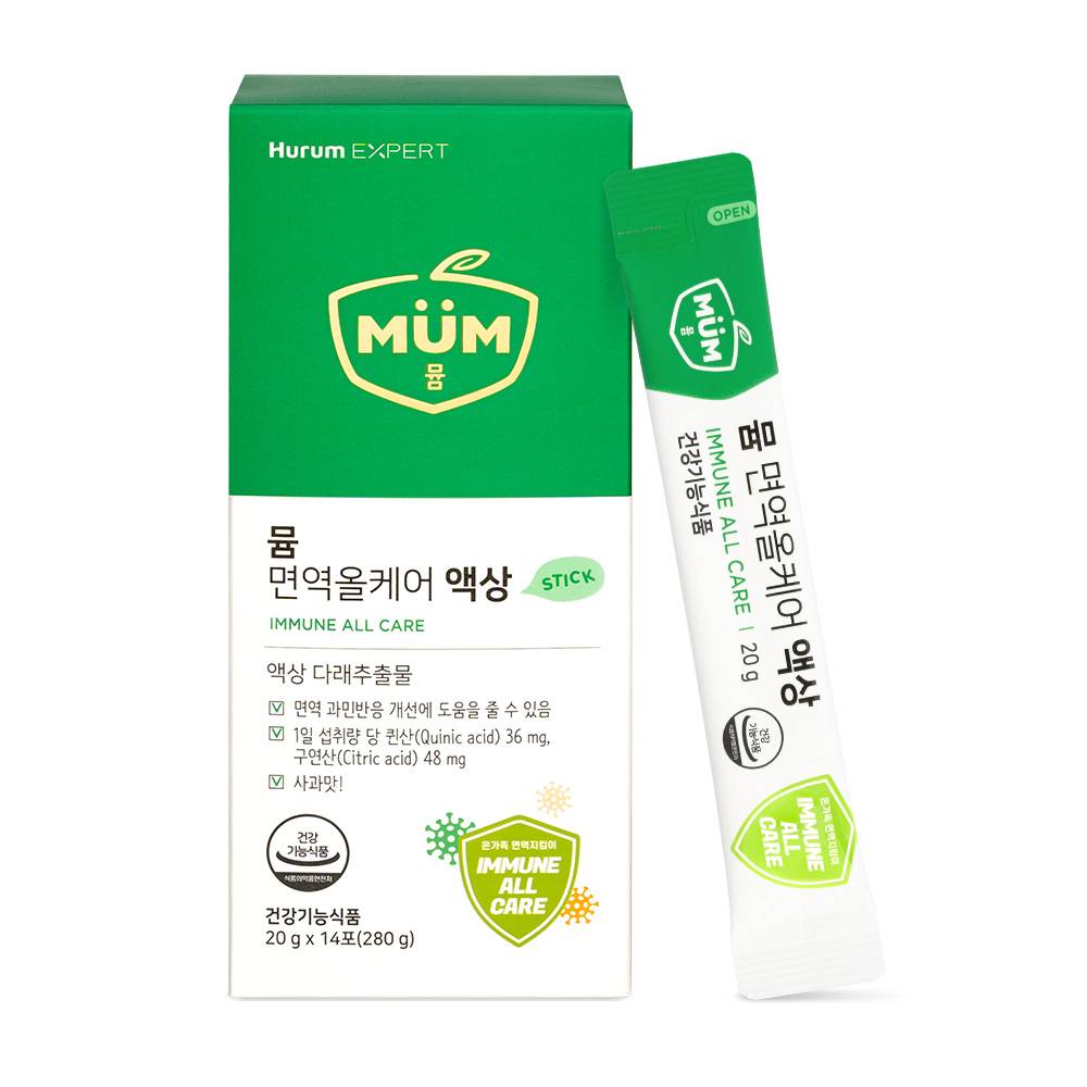 <b>휴럼</b> 뮴 면역올케어 20g x 14포, 4개