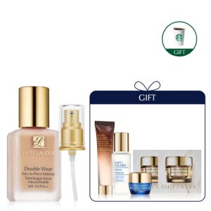 [에스티로더] (단독) 더블웨어 파운데이션 세트 (+디럭스 3종 + 단단크림 3ml+스타벅스)