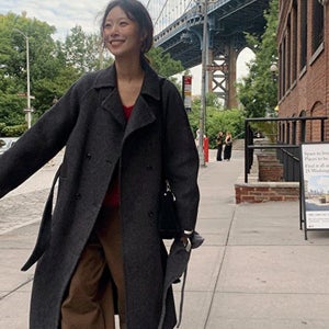 롱코트 세노 베이직 부클 롱 코트 (울70)