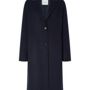 [헤지스 여성] 캐시미어 블렌디드 핸드메이드 싱글 롱코트 네이비 HSCO5DC01N2