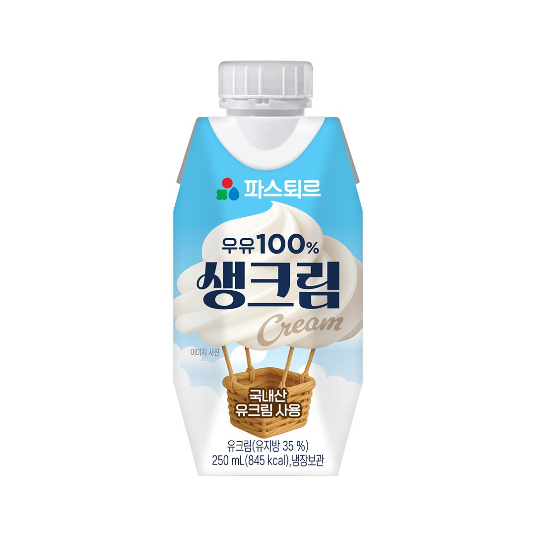 파스퇴르 우유100% 생크림 제품 이미지