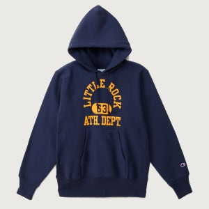 [챔피온] 리버스위브 블루택 레귤러핏 기모 시티 후드 티셔츠 Dark Navy