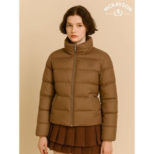 [맥케이슨]  여성 경량 하이넥 구스다운 패딩점퍼 카멜 MCW4JD838CAM
