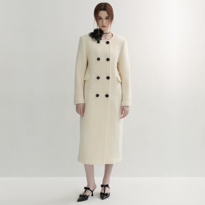 [로맨시크] Double Long Alpaca Coat (Ivory)