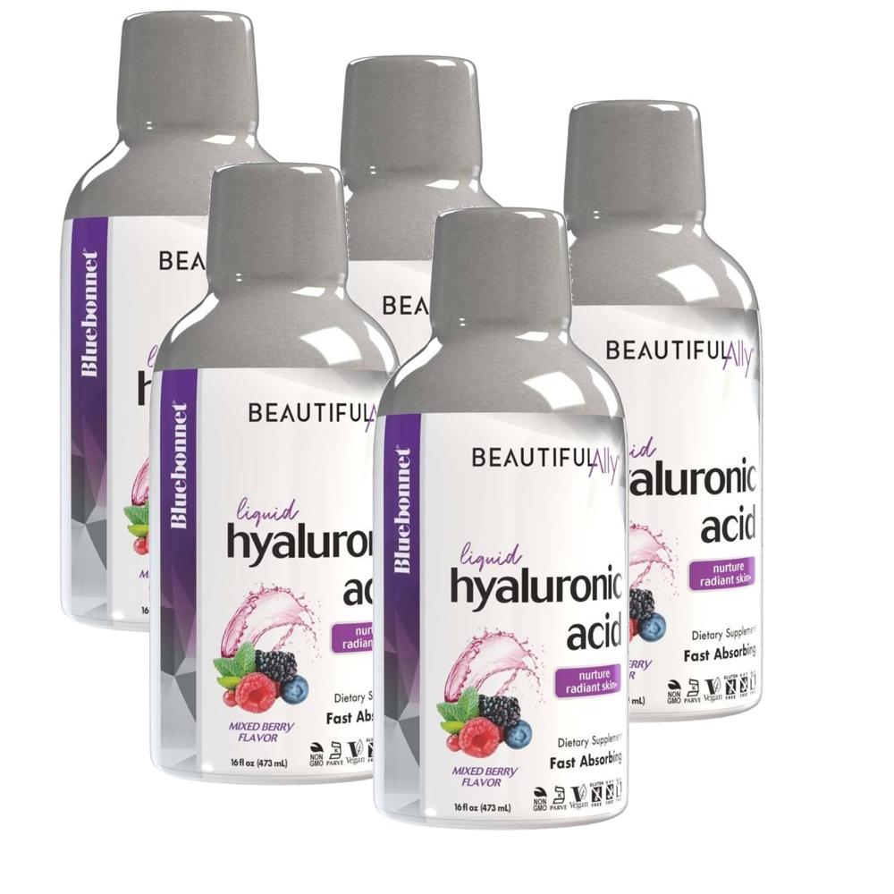 블루보넷 액상 히알루론산 믹스베리맛 Bluebonnet Beautiful Ally Liquid Hyaluronic Acid  5개  473ml