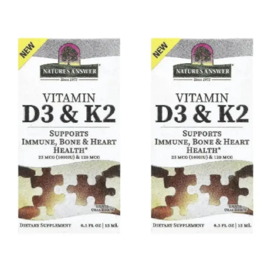 네이처스앤서 비타민 D3 K2 메나퀴논 MK4 15ml 2개 액상