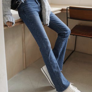 에블바디 부츠컷데님팬츠(밍크기모)