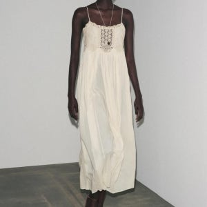 ZARA ZW 컬렉션 크로셰 스트랩 원피스 - 크림 6895276712 180355