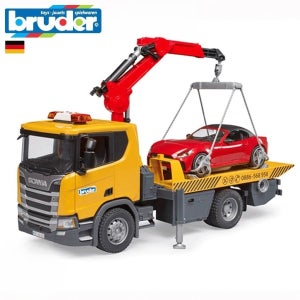 브루더 SCANIA 레커 크레인 & 로드스터(RED) 세트 bruder-03552