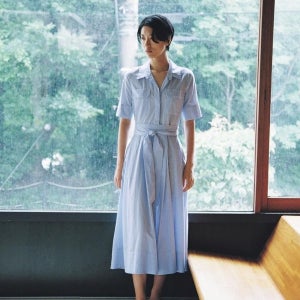 ZARA ZW 컬렉션 포플린 셔츠 원피스 - 스트라이프 2640596104 180259