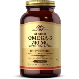 미국 Solgar Omega3 어유 농축액, EPA 및 DHA 뇌 건강 240정 소프트젤