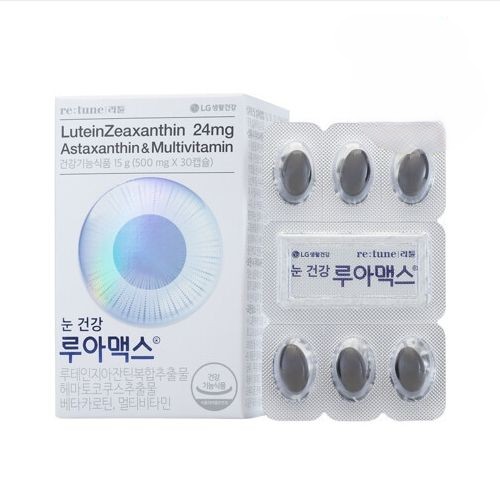 리튠 눈건강 루아맥스 500mg x 30캡슐, 1개
