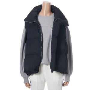 [GGPX] 데일리 하이넥 스트링 오버핏 여성 패딩 베스트 (GODVW005D)
