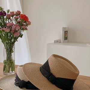 프랑 여름 파나마 밀짚 라탄 라피아햇