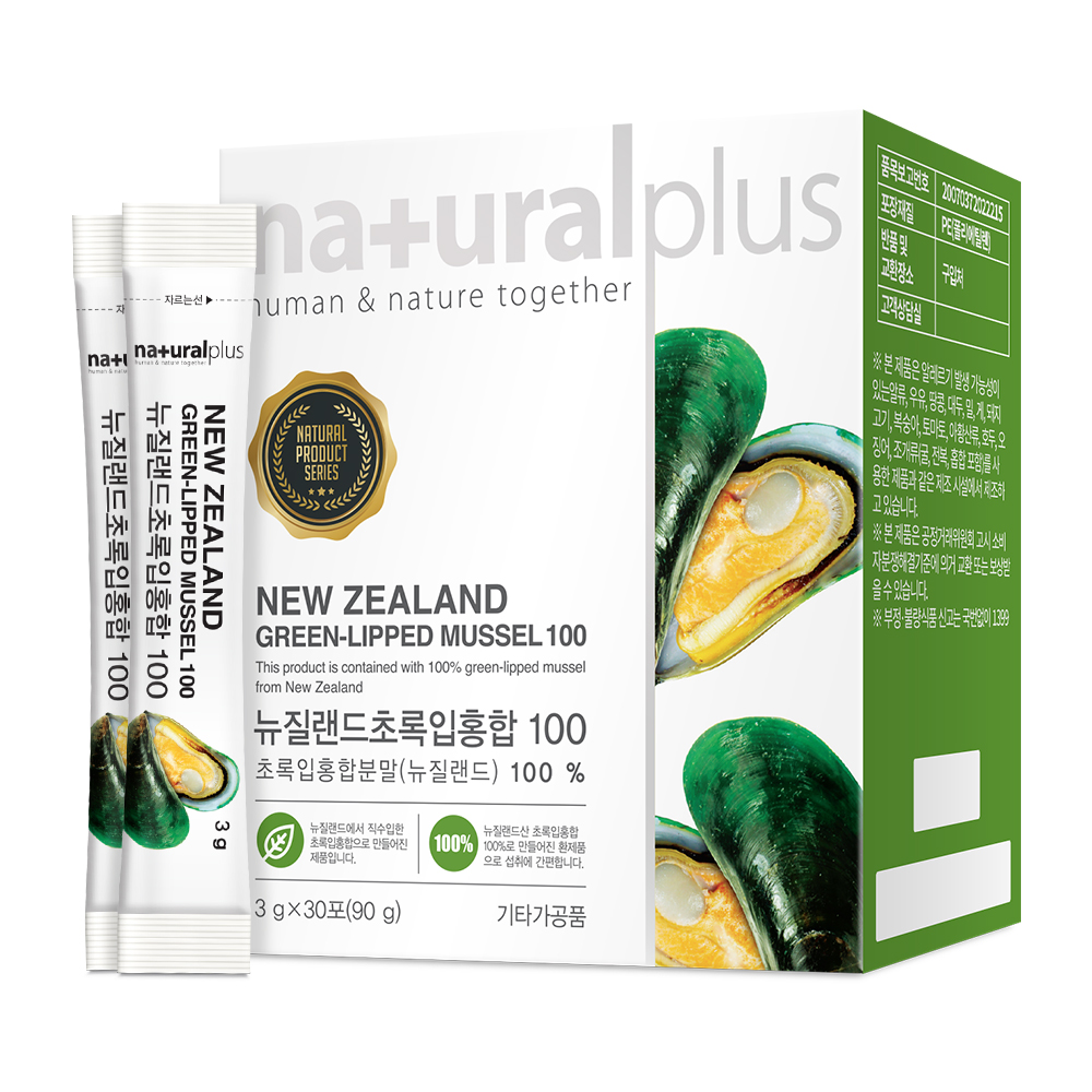 내츄럴플러스 뉴질랜드 초록입홍합 100 3g x 30포, 1개