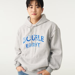 [더블에잇] 웨이브 자수 후드 (그레이) 000000066