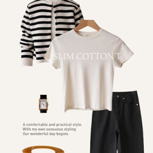 베이직 slim tee