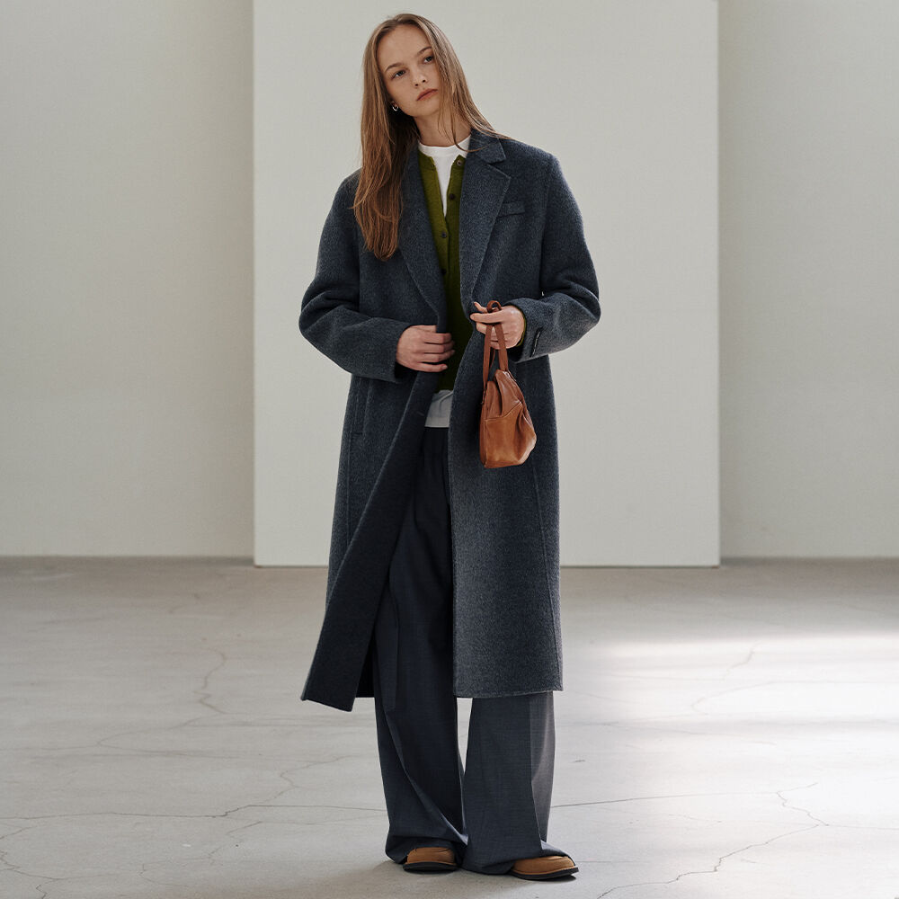 [히이크] Camel Handmade Tailored Coat_Deep Charcoal