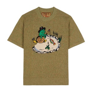 사우스2 웨스트8 X 브레인 데드 반팔 스웨터 모스 BDP24S19004009GR12