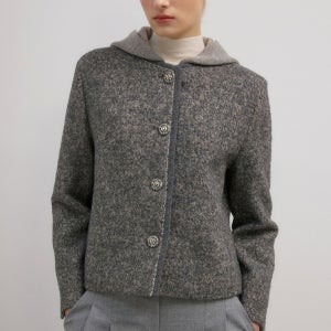 알파카 부클 후드 자켓-P1G41WJK110