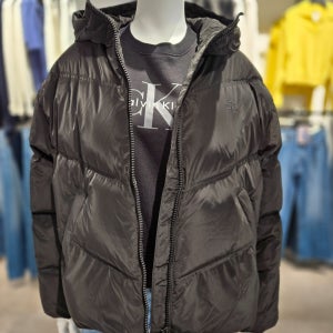 [CK진] 여성 매트 글로시 힙커버 랭스 다운 푸퍼 J225427-BEH